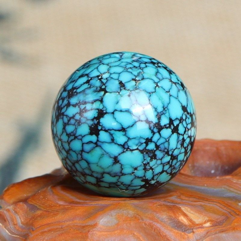 天然湖北无优化乌兰花高瓷乌兰花绿松石圆珠散珠单珠DIY配饰配件