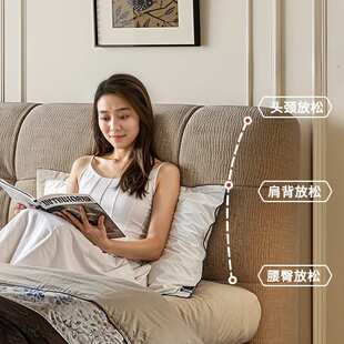 佐尔适泡芙床意式极简布床卧室复古风小户型双人储物雪尼尔绒床