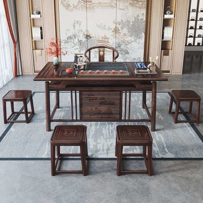 新中式乌金木实木茶桌椅组合家用现代简约办公室禅意泡茶桌子茶几,鲜花速递/花卉仿真/绿植园艺,其它园艺用品,淘宝优惠券,粉丝福利购,淘宝优惠卷