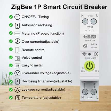 智能断路器Zigbee预付费电表漏电保护器1P63A手机远程遥控重合闸