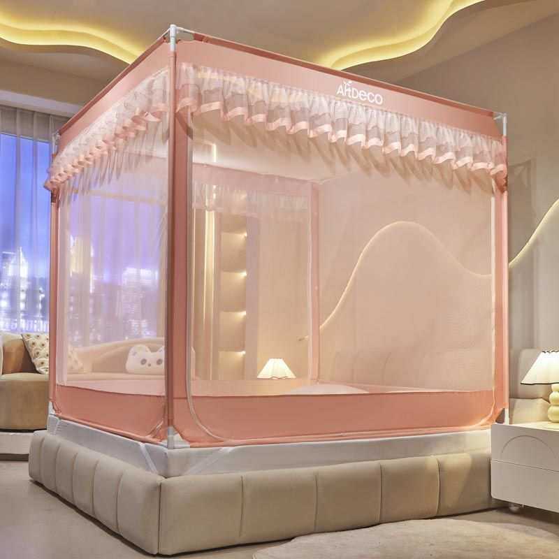 防摔蚊帐2025新款拉链方帐家用卧室三开门加高大空间全底儿童合茂