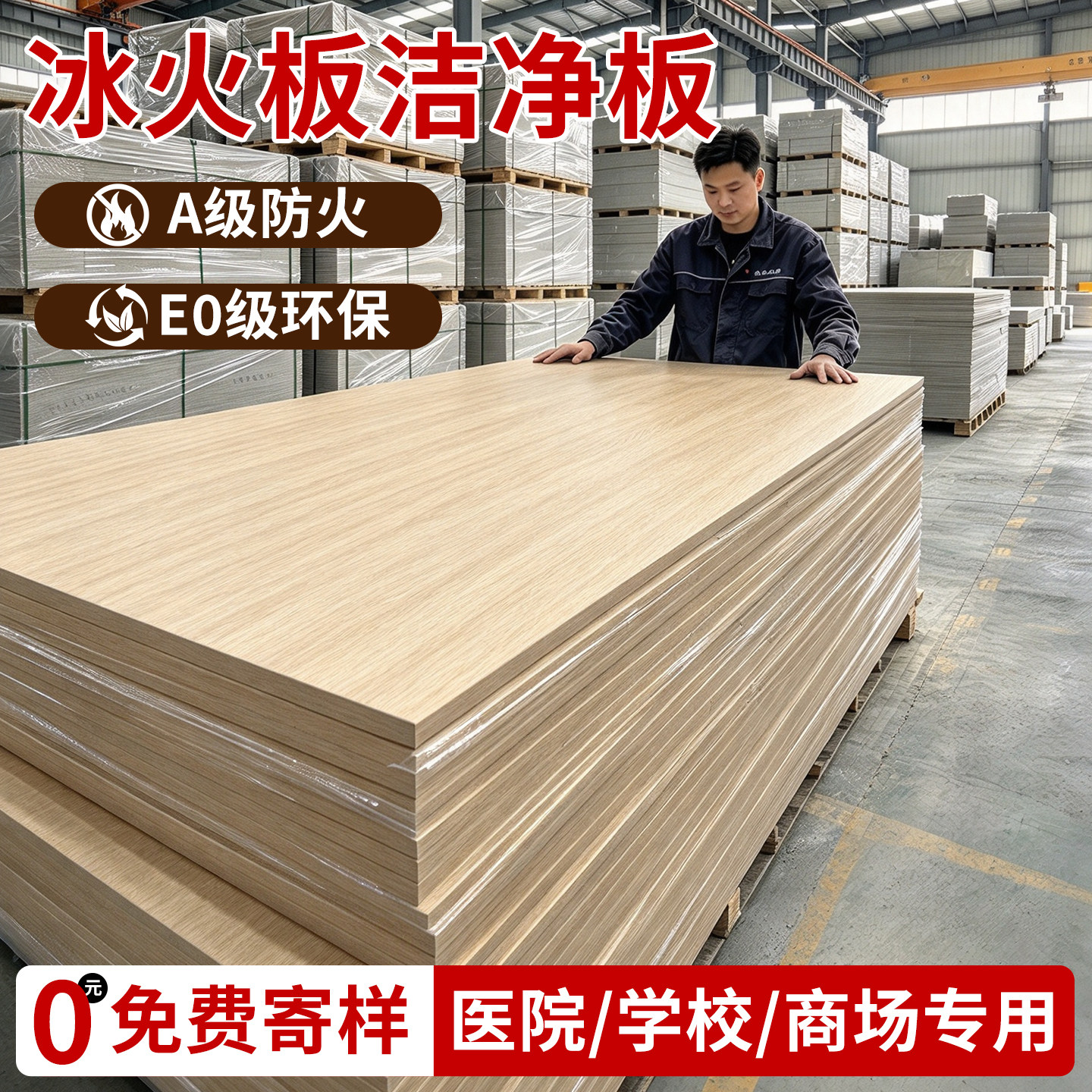 冰火板a级防火墙板无机预涂板