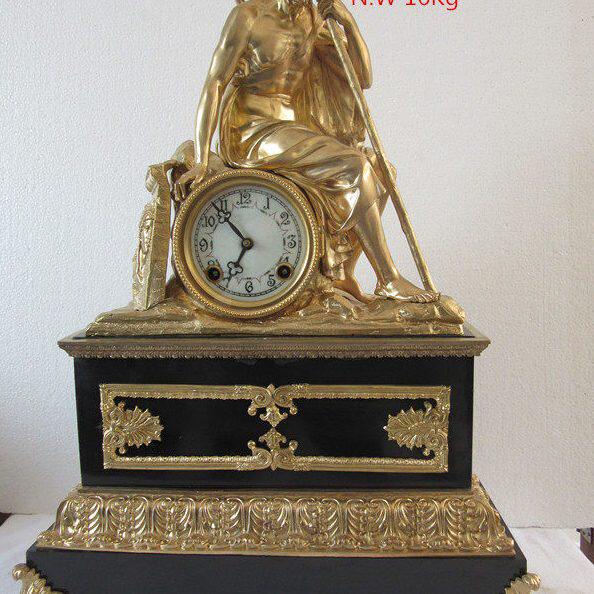 座钟台钟机械黄铜摆古典流回样板间仿古董法国复古欧式壁炉钟表钟