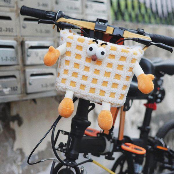 挂包儿童车前置山地大容量折叠自行车小怪兽收纳神器公路车车筐