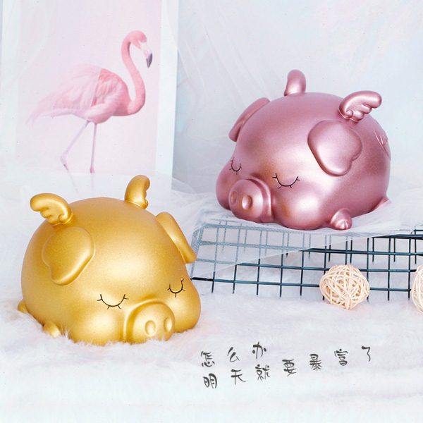 创意金猪存钱罐儿童防摔储蓄罐女生卡通可爱网红储钱罐小猪大容量