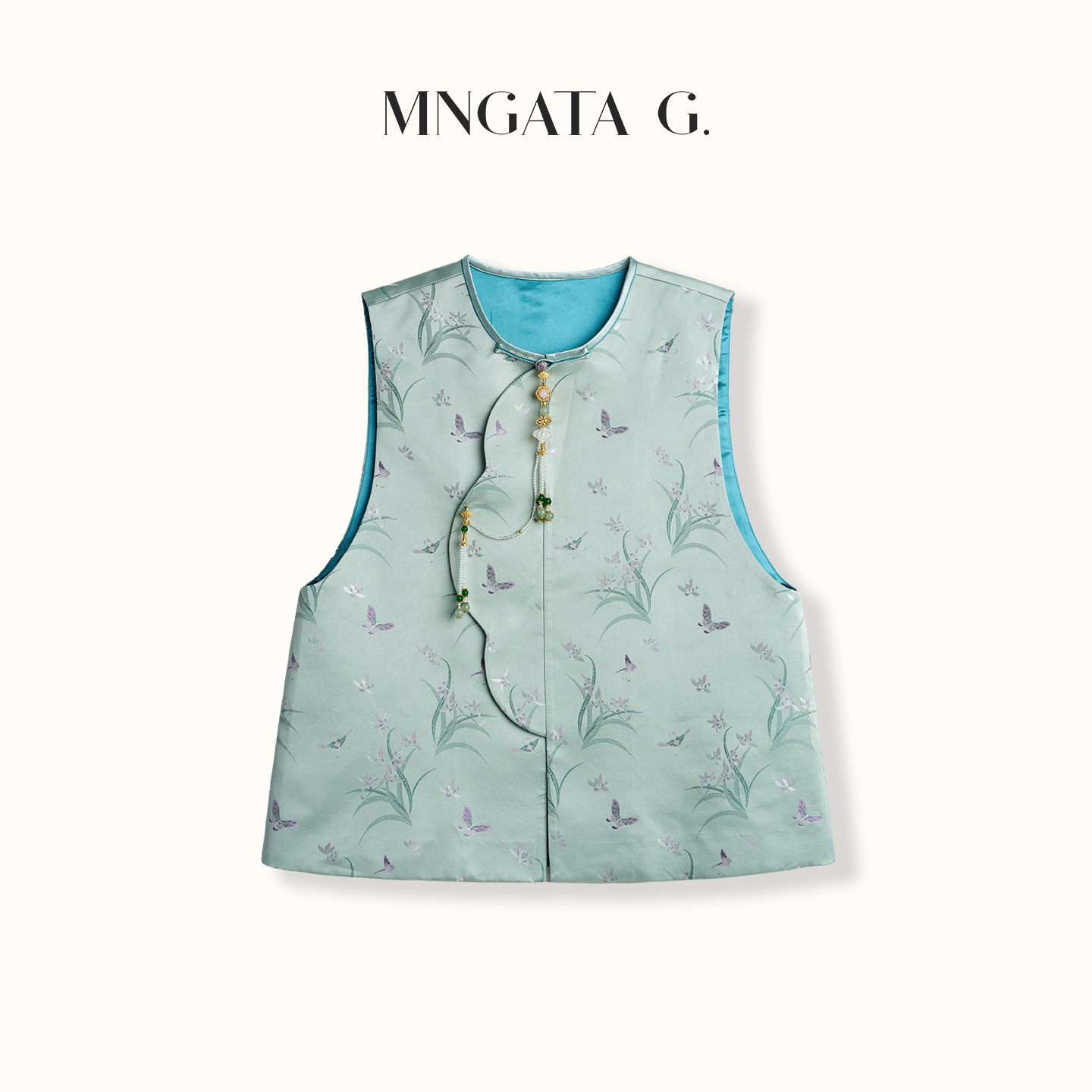 MNGATA G./曼加塔【织锦·花间蝶舞】早秋新中式休闲百搭马甲