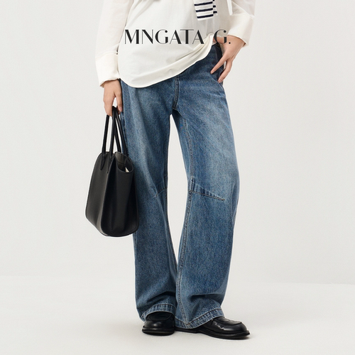 MNGATA G./曼加塔【千禧牛仔】棉质日常新中式中国风牛仔裤