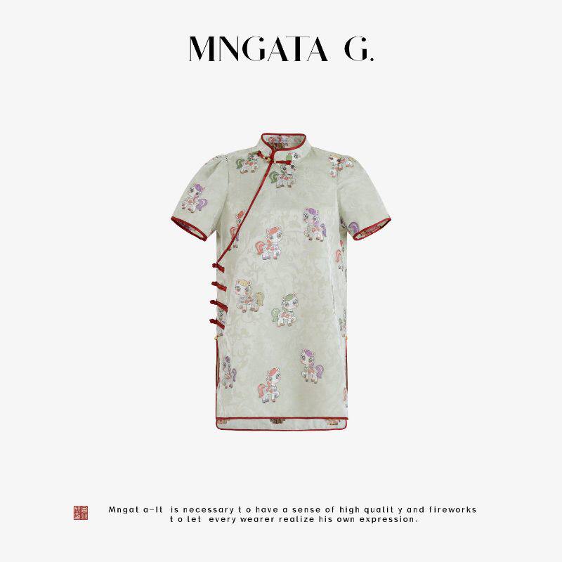 MNGATA G./曼加塔【妆花真丝花罗·马宝莉】夏日新中式旗袍裙