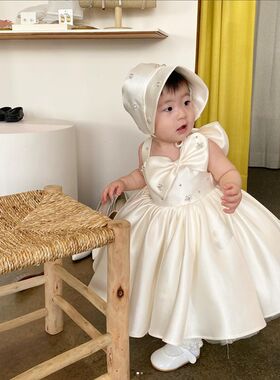 女童礼服儿童公主裙洋装小女孩周岁生日演出服花童礼服小主持人