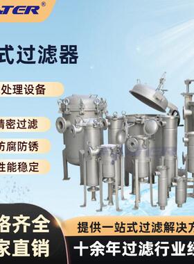 304不锈钢摇臂袋式过滤器120立方大流量医化工快开过滤厂家