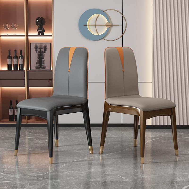 北欧全实木餐椅家用餐厅餐桌椅子靠背椅意式极简酒店咖啡店洽谈椅