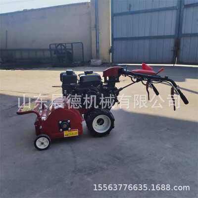 果园除草机 汽油手推式割草还田果树园林行间自走式碎草机