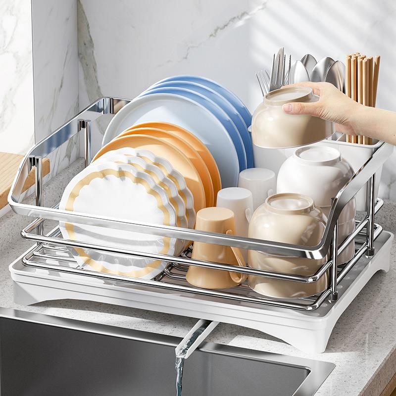 304不锈钢沥水篮碗架单层碗碟收纳架厨房置物架放碗盘碗筷沥水架