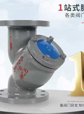 铸钢法兰Y型过滤器GL41H-16C WCB材质 管道除污器DN100 DN50150