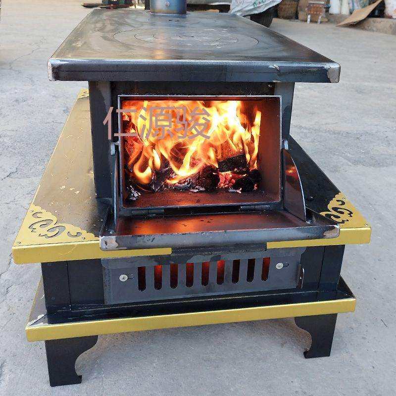 骏1柴火炉取暖炉室内烤火炉子家用烧木柴柴火灶冬天房间农村藏族