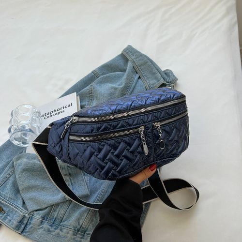 时尚胸包舒适棉服斜挎包时尚女包洋气单肩包宽肩带斜挎包通勤包女