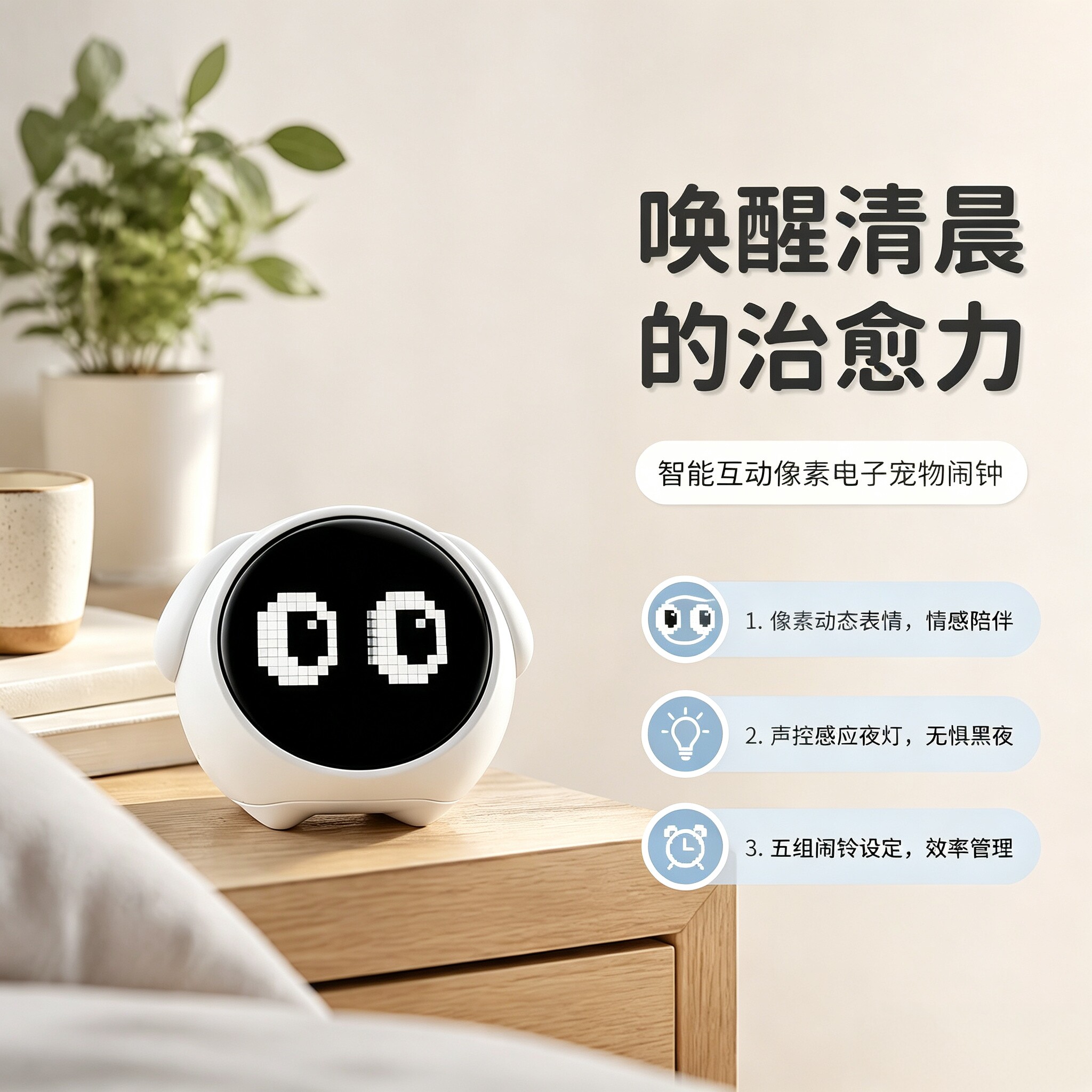 电子宠物闹钟学生宿舍起床神器图片