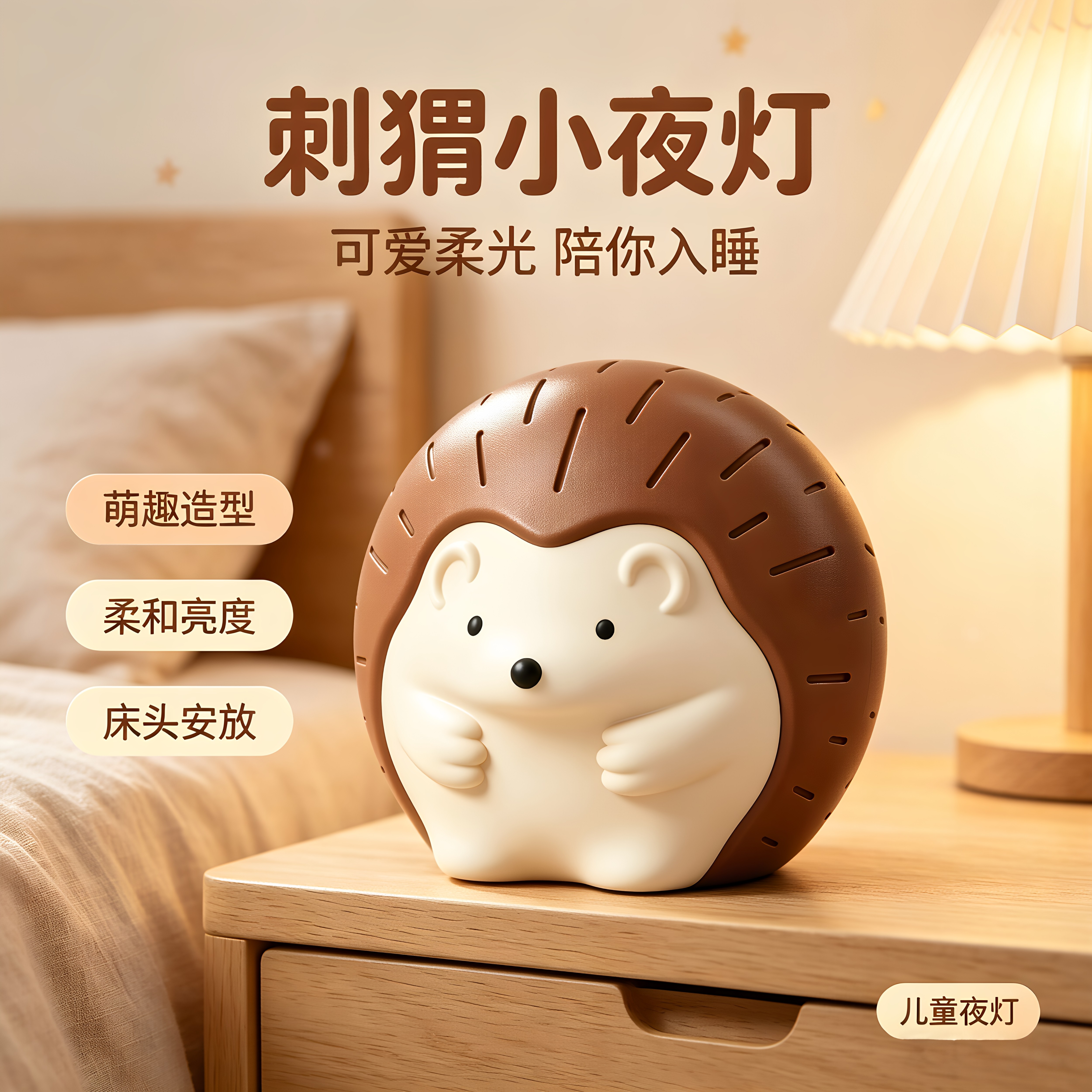 刺猬拍拍小夜灯护眼婴儿喂奶伴睡