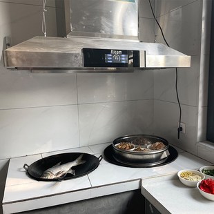 农村土灶专用抽油烟机柴火灶油烟机大锅灶大尺寸大吸力排烟罩商用