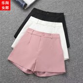 短裤 高腰a字阔腿裤 女夏装 西装 2024年新款 韩版 宽松显瘦外穿休闲裤