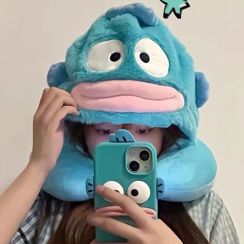 小丑鱼u型连帽枕护颈枕旅行坐飞机高铁头枕便携靠枕办公室午睡枕