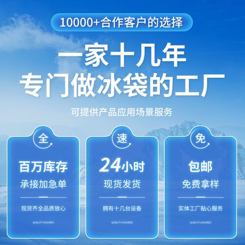 现货加厚自吸冰袋一次性免注水快递反复使用冰袋生鲜保鲜冰袋