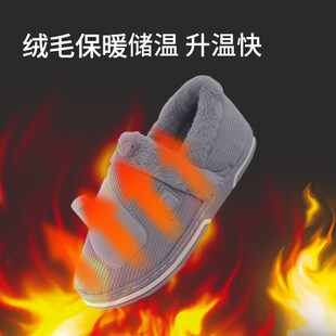 新款 男居家棉拖鞋 冬防滑发热拖鞋 女保暖暖脚神器 充电加热拖鞋