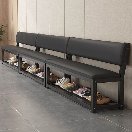 软包靠背长椅健身房体育馆篮球场休息区长条椅子理发店沙发等候椅