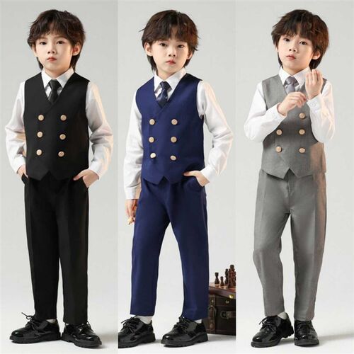 儿童西装套装男童2025新款生日宴礼服参加婚礼穿搭春秋小童男宝宝