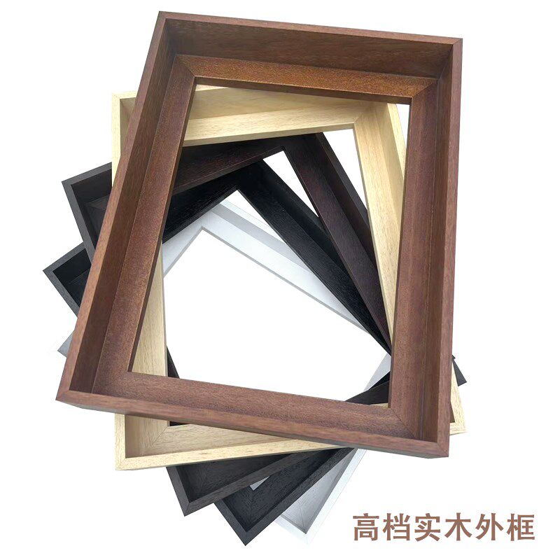 5厘米深实木油画框外框L型窄边高档加厚画框定制简约边框装裱挂墙图片