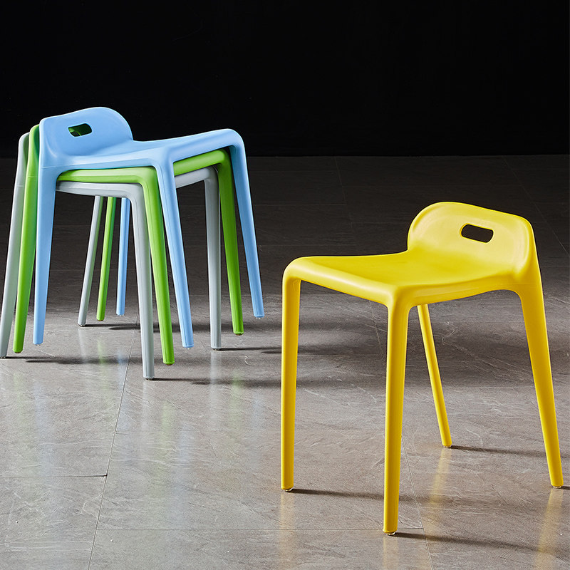 塑料凳子加厚时尚简约现代家用客厅餐桌椅凳板凳餐厅等位椅子高凳