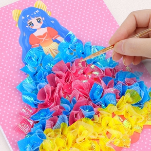 女孩儿童手链串珠手工diy材料手串首饰戳戳套装6女童的玩具穿珠子