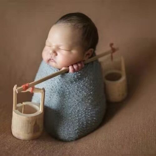 新生婴儿童摄影衣服宝宝裹布和尚挑水桶拍照装影楼写真照相艺术照