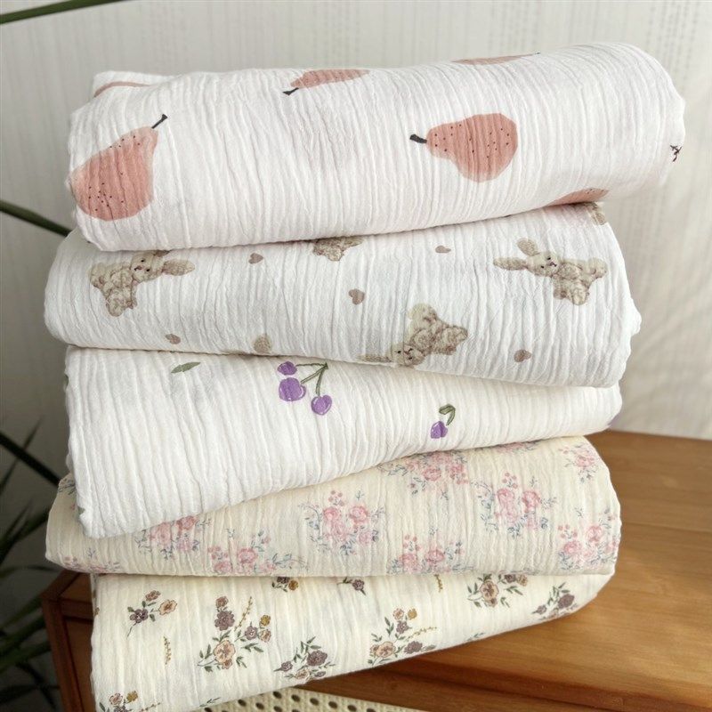 小清新全棉双层皱皱纱单床单枕套 田园碎花双人裸睡家用床上用品,床上用品,床单,淘宝优惠券,粉丝福利购,淘宝优惠卷