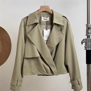 N799~【商场同步】25年春季首波气质西装领显瘦小个子短款上衣女