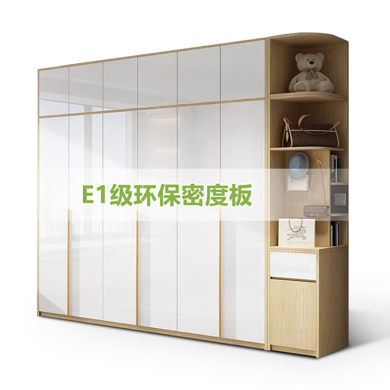 衣柜简约现代卧室小户型家用北欧经济型转角组合整体平开门大