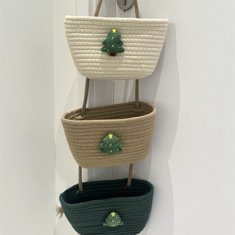 圣诞树收纳袋壁挂布艺宿舍悬挂式收纳挂篮网兜柜门墙上装饰储物袋,收纳整理,其他收纳袋,淘宝优惠券,粉丝福利购,淘宝优惠卷