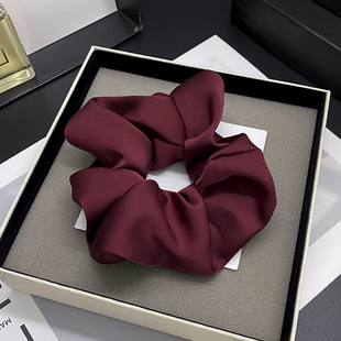 红色大肠发圈头绳2023新款高端真丝简约发绳皮筋女扎头高级感头饰