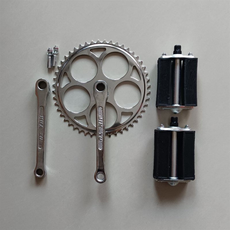 复古28寸老式轻便加重二八大w杠自行车牙盘48齿链轮盘曲柄脚蹬拐