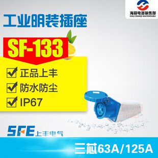 极SS工业插头插座F-3丰 防水33芯14工业F-35A12 上1363A明装插座