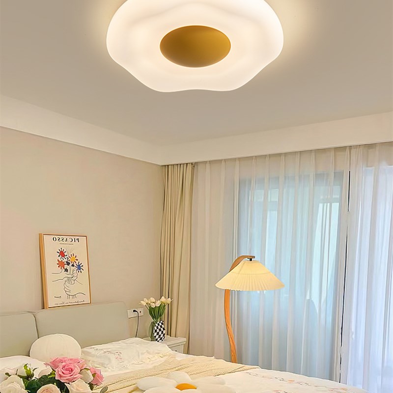 简约现代原木风客厅灯r大气家用长方形吸顶灯实木温馨主灯套餐