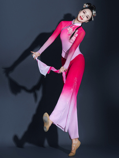 玫红色秧歌服演出服装2025新款胶州舞蹈服装扇子伞舞古典舞套装女