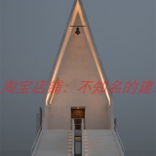 【直向建筑】秦皇岛阿那亚海边网红教堂施工图CAD+效果图+实景图