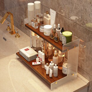 卫生间洗手洗漱台面置物架浴室厕所轻奢桌面梳妆台化妆用品收纳架