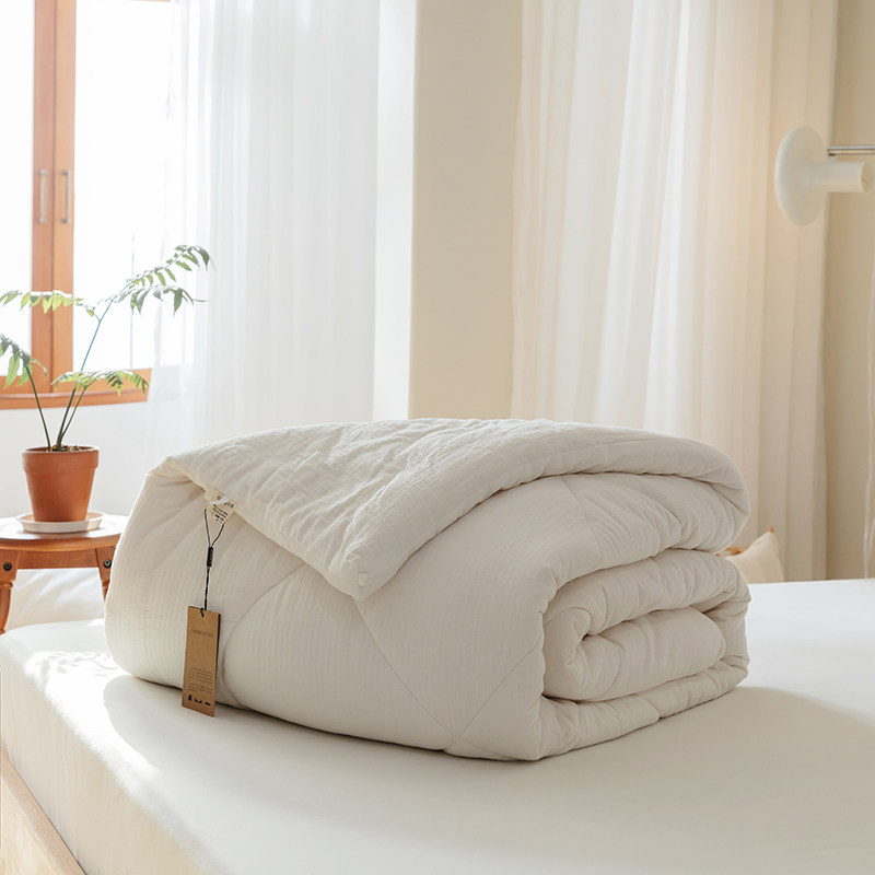 A类全棉提花新疆棉花被芯柔软亲肤纯色保暖冬被单双人加厚春秋被,床上用品,棉花被,淘宝优惠券,粉丝福利购,淘宝优惠卷