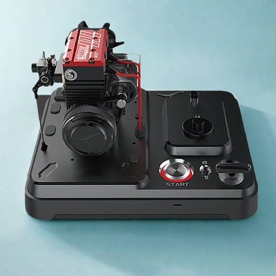 新款燃油双缸发动机拼装模型全金属拓阳甲醇微型迷你引擎机械玩具