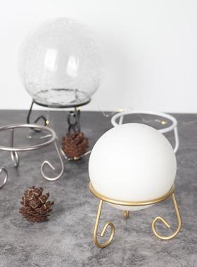 创意简约水晶球托架圆球底座支架矿物球座架装饰支撑架子金属架