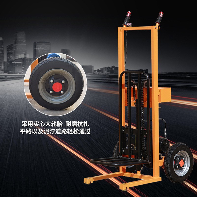 电动半电动手拉k小车加厚家用手推老虎车货物搬运四轮载重起升