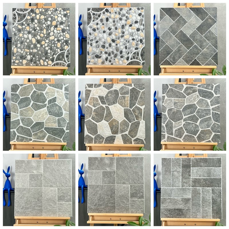 中式广场庭院阳台加l厚瓷砖600x600莱姆地铺石12mm磨具面仿古地砖