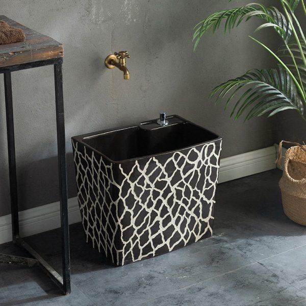 陶瓷户外洗拖把池地盆家用阳台拖布池卫生间墩布池庭院水池拖把盆,家装主材,拖把池,淘宝优惠券,粉丝福利购,淘宝优惠卷